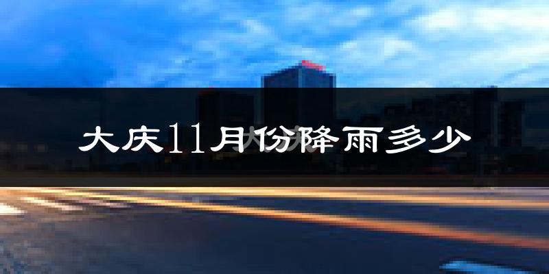 大庆11月份降雨多少?