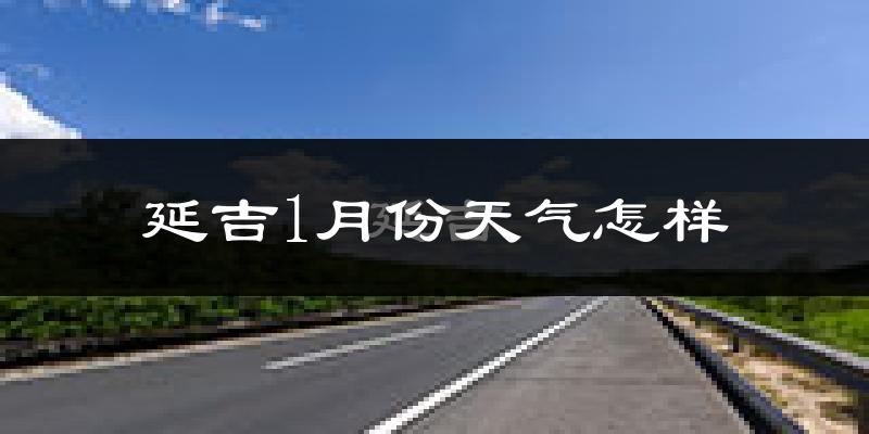 延吉市1月份天气如何?很冷吗?