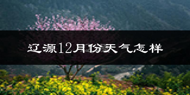 辽源12月份天气怎样?辽源十二月冷吗?