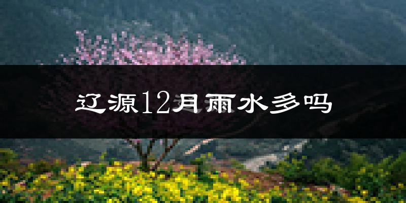 辽源12月雨水多吗?