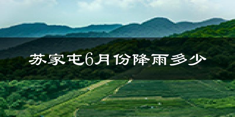 苏家屯6月份降雨多少?