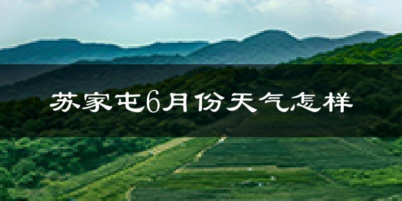 苏家屯6月份天气怎样?苏家屯六月热不热?