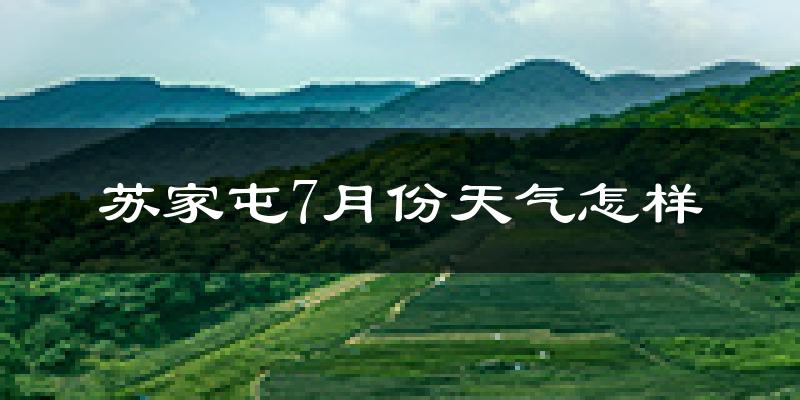 苏家屯7月份天气怎样?苏家屯七月热吗?