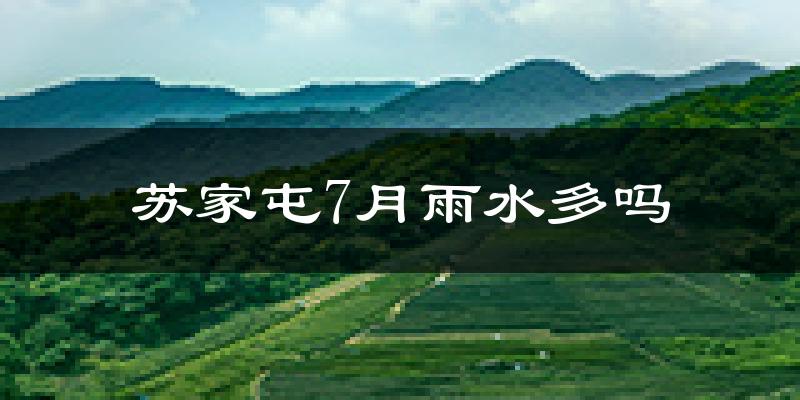 苏家屯7月雨水多吗?