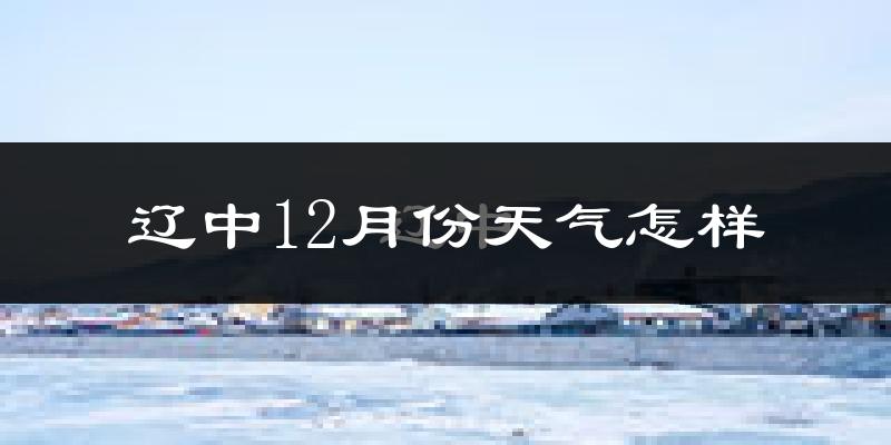 辽中12月份天气怎样?辽中十二月冷不冷?
