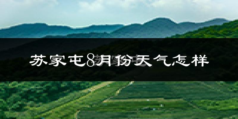 苏家屯8月份天气怎样?苏家屯八月热吗?