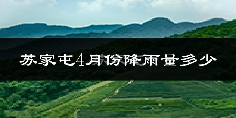 苏家屯4月份降雨量多少?苏家屯四月下雨多吗?