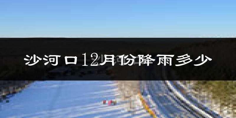沙河口12月份降雨多少?