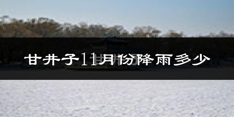 甘井子11月份降雨多少?