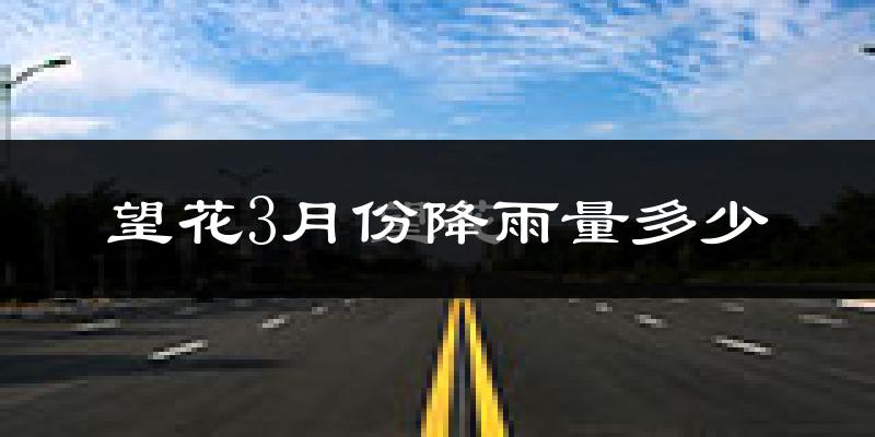望花3月份降雨量多少?望花三月下雨多吗?