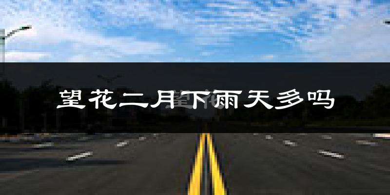 望花二月下雨天多吗?望花2月份降雨量多少?
