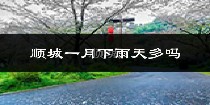 顺城一月下雨天多吗?顺城1月份降雨量多少?