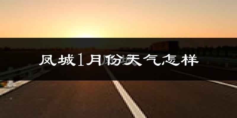 凤城市1月份天气如何?很冷吗?