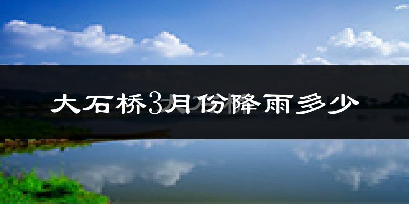 大石桥3月份降雨多少?