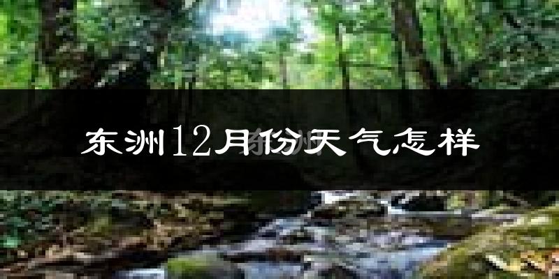东洲12月份天气怎样?东洲十二月冷不冷?