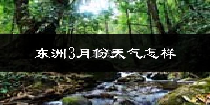 东洲3月份天气怎样?东洲三月冷吗?