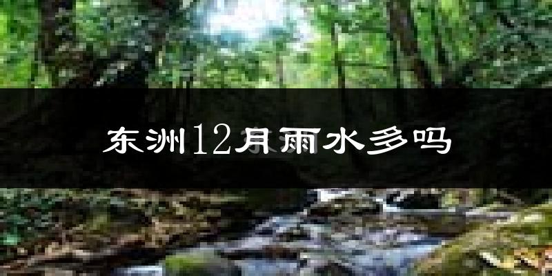 东洲12月雨水多吗?