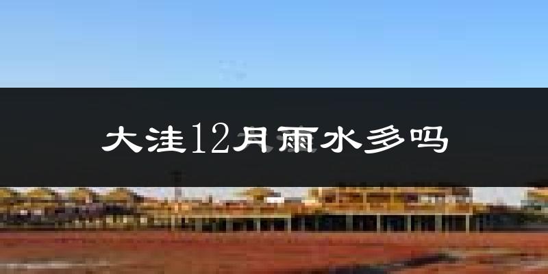 大洼12月雨水多吗?