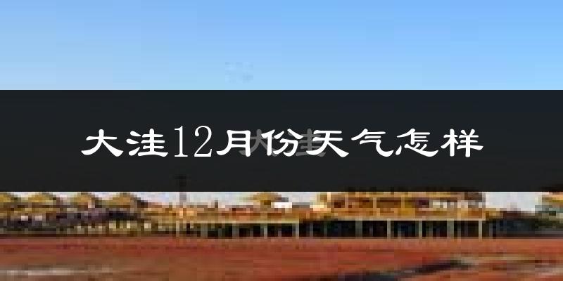 大洼12月份天气怎样?大洼十二月冷吗?