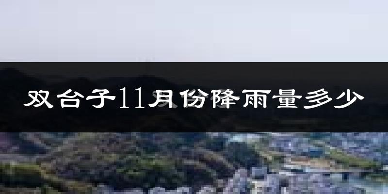 双台子11月份降雨量多少?双台子十一月下雨多吗?