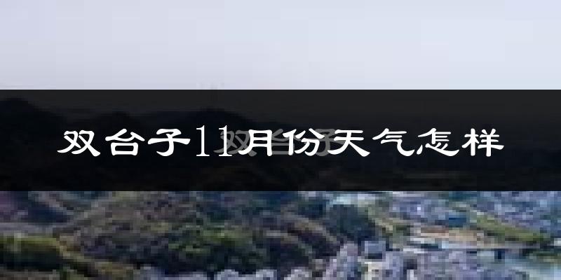 双台子11月份天气怎样?双台子十一月冷吗?