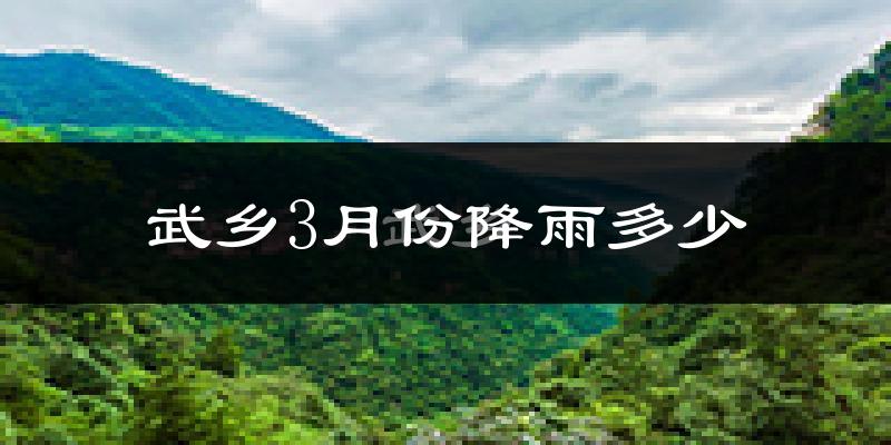 武乡3月份降雨多少?