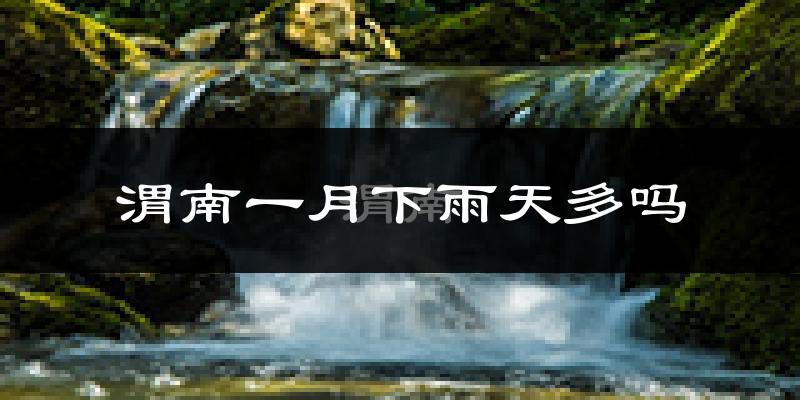 渭南一月下雨天多吗?渭南1月份降雨量多少?
