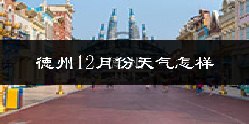 德州12月份天气怎样?德州十二月冷吗?