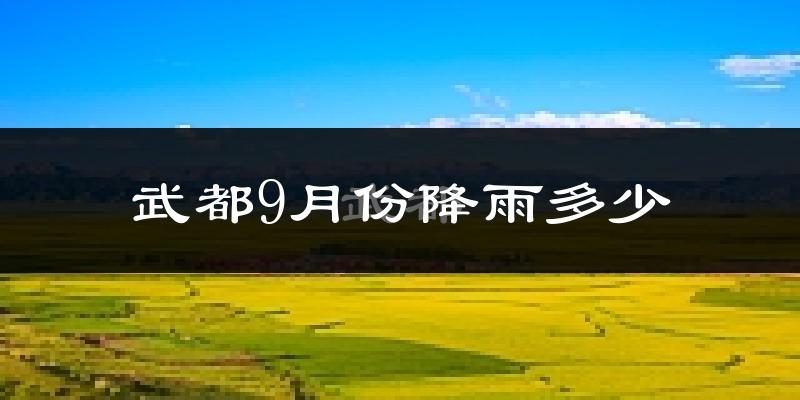 武都9月份降雨多少?
