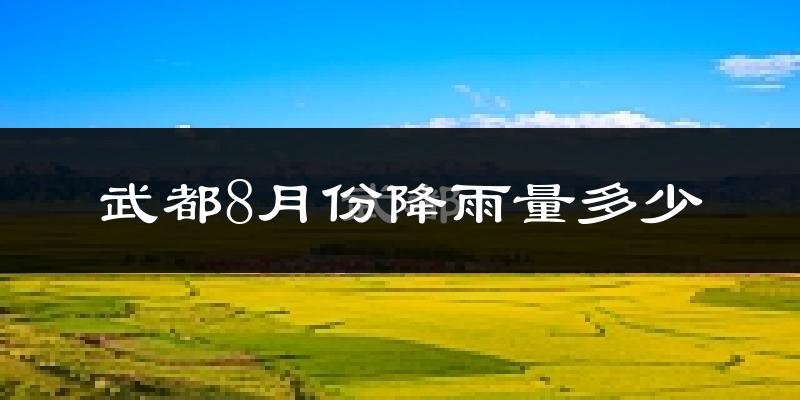 武都8月份降雨量多少?武都八月下雨多吗?