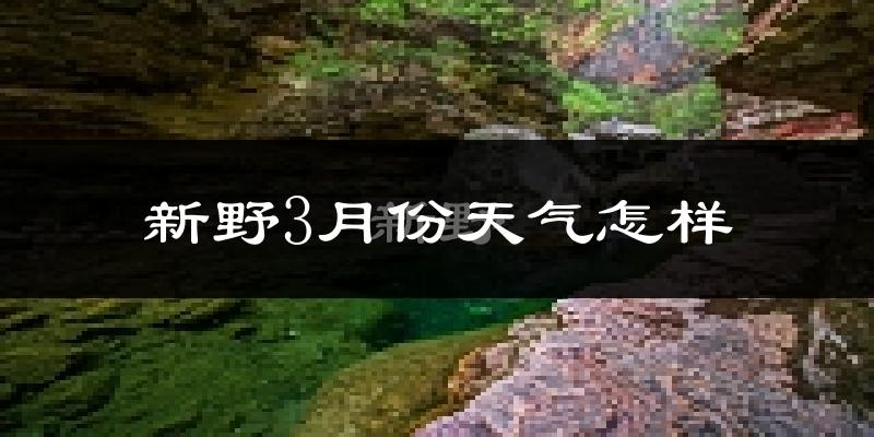 新野县3月份天气如何?冷吗?