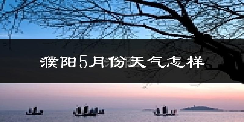 濮阳5月份天气如何?很热吗?
