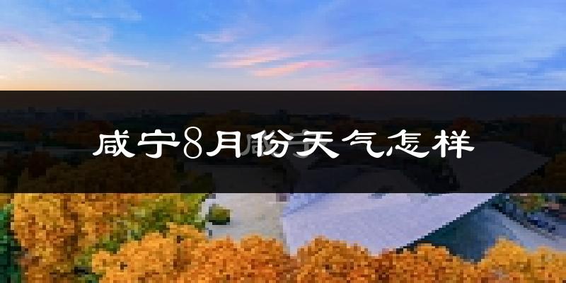 咸宁市8月份天气如何?很热吗?