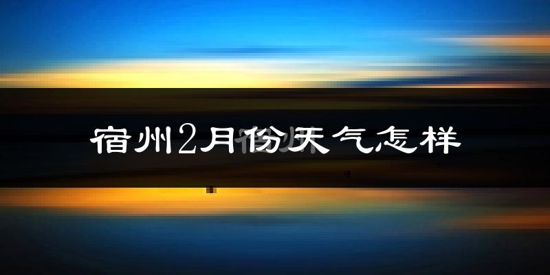 宿州市2月份天气如何?冷吗?