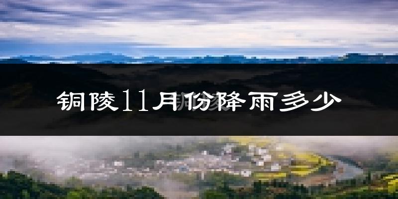 铜陵11月份降雨多少?