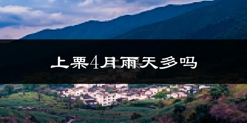 上栗4月雨天多吗?