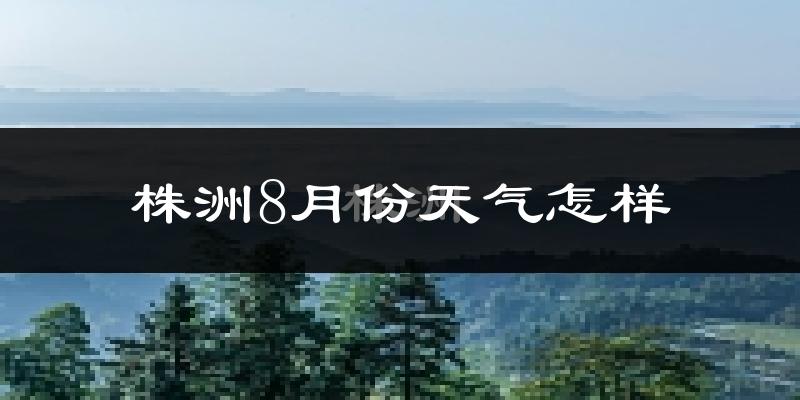 株洲市8月份天气如何?很热吗?
