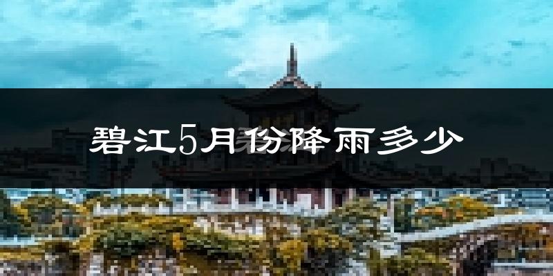 碧江5月份降雨多少?