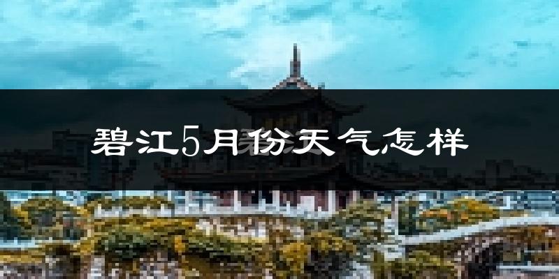 碧江5月份天气怎样?碧江五月冷吗?