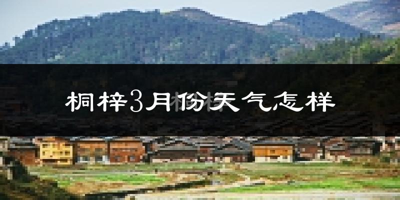 桐梓县3月份天气如何?冷吗?
