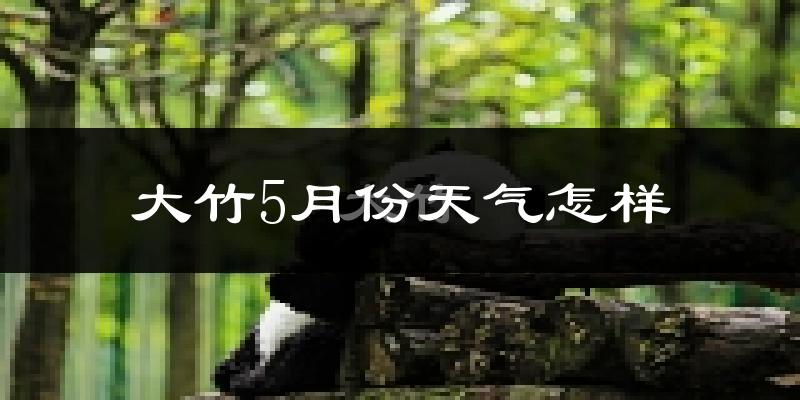 大竹县5月份天气如何?很热吗?