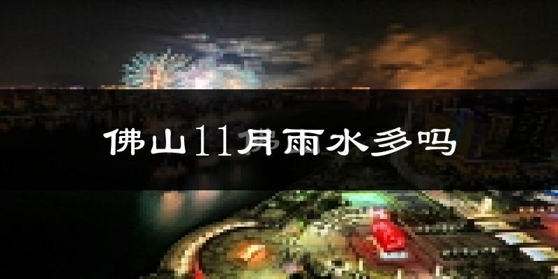 佛山11月雨水多吗?