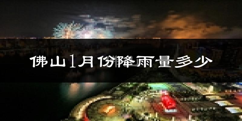 佛山1月份降雨量多少?佛山一月下雨多吗?